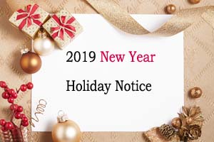 2019 Día De Año Nuevo Aviso De Vacaciones